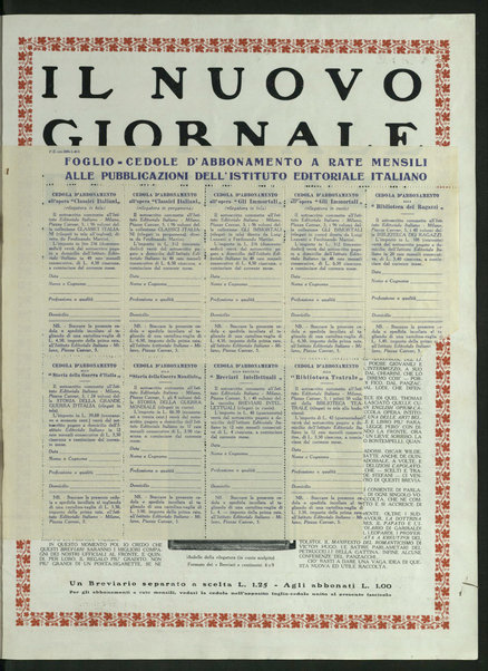 Gli avvenimenti : giornale settimanale illustrato di otto pagine a colori e in gran formato